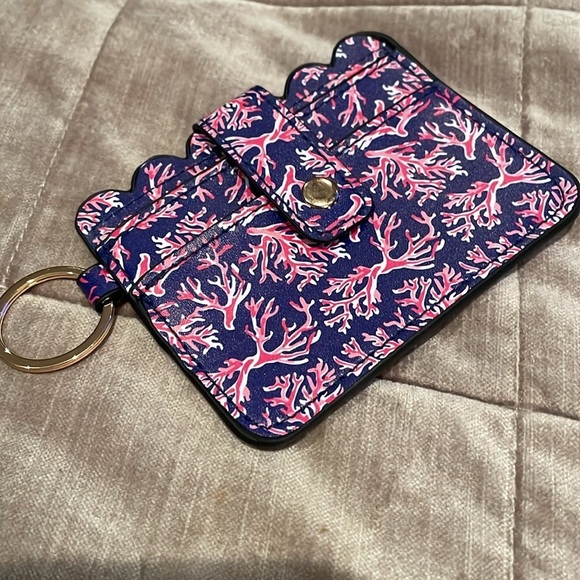 New! Key Ring & ID Credit Card Holder with Fringe tassel NWOTS - Picture 5 of 7